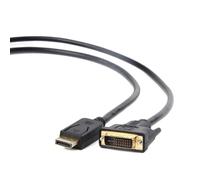 Gembird CC-DPM-DVIM-3M : Câble DisplayPort mâle vers DVI mâle 3m, résolution max 1920x1080, noir, conforme RoHS. Dimensions emballage: 250x170x50mm