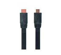 Gembird CC-HDMI4F-6 : Câble HDMI High Speed Flat avec Ethernet, 1.8m, Connecteurs plaqués or, 4K UHD 60Hz, 10 Gbit/s, Mâle/Mâle Type A