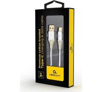 Gembird CC-USB2B-AMCM-2M-BW2 Câble USB USB 2.0 USB A USB C Argent