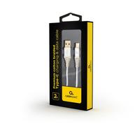 Gembird CC-USB2B-AMCM-2M-BW2 câble USB USB 2.0 USB A USB C Argent, Blanc
