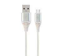 Gembird CC-USB2B-AMCM-2M-BW2 câble USB USB 2.0 USB A USB C Argent, Blanc