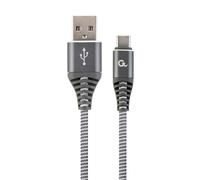 Gembird CC-USB2B-AMCM-2M-WB2 câble USB USB 2.0 USB A USB C Gris, Blanc