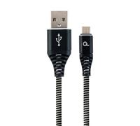 Gembird CC-USB2B-AMMBM-1M-BW câble USB USB 2.0 Micro-USB B USB A Noir, Blanc