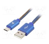 Cablexpert CC-USB2J-AMCM-2M-BL câble USB USB 2.0 USB A USB C Bleu