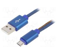 Cablexpert Câble USB 2.0 CC-USB2J-AMMBM-2M-BL USB A vers Mini-USB B Bleu