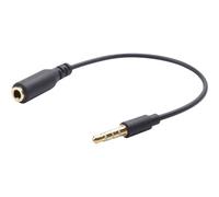 Gembird Cca-419 - Adaptateur Audio - Mini Jack 4 Pôles Femelle Pour Mini Jack 4 Pôles Mâle - 18 Cm - Noir