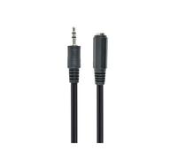 Gembird CCA-423 Câble Audio 3.5mm Mâle/Femelle 1.5m Noir - Connecteurs 3.5mm M/F, Longueur 1.5 mètre, Dimensions Emballage: 50x120x15mm