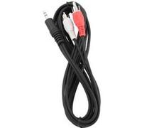 Câble audio - GEMBIRD - JACK 3,5MM M / 2X RCA M - 2.5M - Noir - Connecteur RCA et Mini Jack