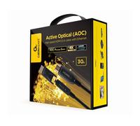 Gembird CCBP-HDMID-AOC-30M câble HDMI HDMI Type A (Standard) HDMI Type D (Micro) Noir