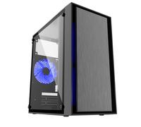 Gembird CCC-FORNAX-960B Boîtier PC Midi Tower, Acrylique/SPCC, Micro ATX/ITX, 2x120mm Avant, 1x120mm Arrière, 2x 3.5", 2x 2.5", USB 3.2 Gen 1