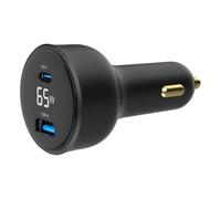 Gembird Chargeur Allume Cigare 1x USB-C + 1x USB-A 65W (Noir)