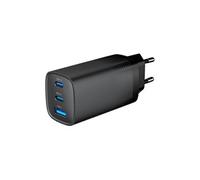 - Gembird Chargeur secteur - 2x USB-C + 1x USB-A 65W (Noir)