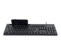 Gembird - Clavier - avec support de téléphone - USB - QWERTY - US - noir G