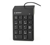 Gembird Clavier numérique avec Smart Numlock, 18 Touches, Câble de 1,45 m