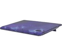NBS-2F15-05 Support de refroidissement compact pour ordinateur portable à double ventilateur avec rétroéclairage LED, noir
