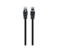 - Cordon de raccordement - RJ-45 (M) pour RJ-45 (M) - 25 cm - UTP - CAT 5e - moulé - noir