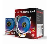 Gembird CPU-HURACAN-ARGB-X130 système de refroidissement d'ordinateur Processeur Refroidisseur d'air 12 cm Noir, Blanc