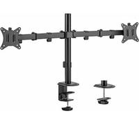 Gembird Desktop Adjustable Arm/Bracket For 2 Monitors 17-32, 100X100Mm, Up To 9Kg
