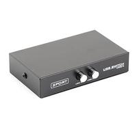 Gembird Commutateur KVM DSU-21 USB 2.0 2 ports manuel pour écran, clavier et souris Blanc