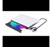 Gembird DVD-USB-031-BW Lecteur Optique Interne DVD±RW Noir, Interface USB Type-C, Lecture 8x DVD-ROM, Écriture 8x DVD±R, Dimensions 140x140x18mm