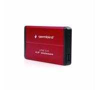 Gembird EE2-U3S-2-R Boîtier de disques de stockage Boîtier HDD Rouge 2.5
