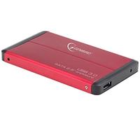 Gembird EE2-U3S-2-R HDD Enclosure 2.5" Rouge Boite de Stockage - boites de Stockage (2.5", SATA, 3.0 (3.1 Gen 1), HDD Enclosure, Rouge, Aluminium)
