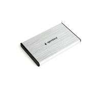 Gembird EE2-U3S-3-S : Boîtier HDD 2.5" SATA USB 3.2 Gen 1 Aluminium/Plastique, chipset JMS578, taux de transfert 5 Gbit/s, Argent, 130x78x12.3mm