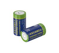 Gembird EG-BA-LR14-01 Pack de 2 Piles Alcalines LR14 1.5V - Dimensions 52x142x15mm, Ø2.55cm, Poids 239g - Usage Unique