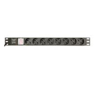 Gembird EG-PDU-014-C14 Unité de Distribution d'Alimentation (PDU) 8 Prises AC 1U Noir