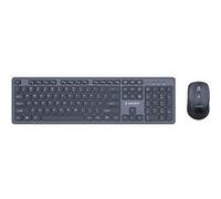 - Ensemble clavier et souris - full size - sans fil - 2.4 GHz - QWERTY - US - noir