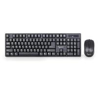 Gembird - Ensemble clavier et souris KBS-W-01 - Sans fil 2.4 GHz - US - Noir