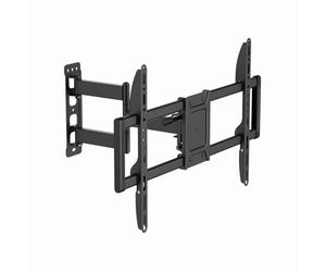 Gembird Full-Motion Support TV Mural pour écrans 37"-90", pivotant et inclinable, Compatible VESA, Noir