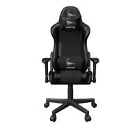 Gembird gc-scorpion-06x gaming chair "scorpion", noir, chaise en tissu avec accents en éco-cuir noir