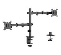 Gembird Support double-écran à fixer MA-D2-03 17–32" 9 kg max, rotation, inclinaison et pivot, Gris