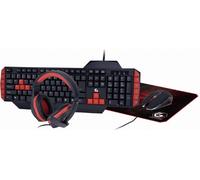 Gembird GGS-UMG4-02 - Taille complète (100%) - USB - QWERTY - Noir - Souris incluse