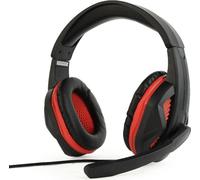 Gembird GHS-03 GEMBIRD casque stéréo+micro ajustable jack noir/rouge