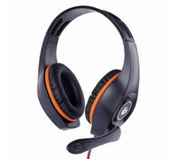 Gembird GHS-05-O casque Avec fil Arceau Gaming Noir, Orange