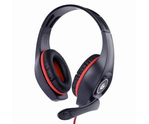 Gembird GHS-05-R casque Avec fil Arceau Gaming Noir, Rouge