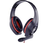 Gembird GHS-05-R Micro-casque supra-auriculaire filaire Stereo noir, rouge volume réglable Gaming
