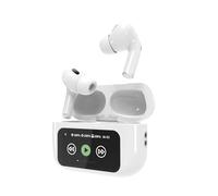 Gembird GMB-Audio BT TWS in-Ears with LCD Display and Active Noise Cancelling, White - Premium Wireless Earbuds for Music and Handsfree Calls, Compatible with Smartphones, Tablets, and More