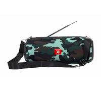 Gembird GMB-Audio Haut-Parleur Bluetooth Portable avec Antenne, Design Camouflage - Diffusion de Musique sans Fil, Radio FM, Options de Lecture MicroSD & USB, Vie de Batterie Prolongée
