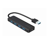 Gembird Concentrateur (hub) USB UHB-U3P4P-02 – 4 x USB 3.1 Gen 1 Type-A 5000 Mbit/s Noir de bureau