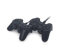 Gembird Manettes de jeu JPD-UDV2-01 USB filaire 10 boutons Double vibration Lot de 2 Noir