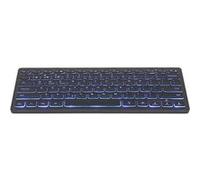 Gembird KB-BTRGB-01-DE - Clavier - backlit - sans fil - Bluetooth 3.0 - QWERTZ - Allemand - noir G