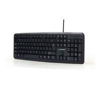 Gembird KB-U-103-PT, pleine taille (100%), filaire, USB, membrane, noir