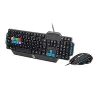 Gembird KBS-UMG-01-DE Clavier Souris Incluse Jouer USB Allemand Noir
