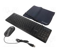 GEMBIRD KIT TECLADO (INGLES) + RATÃ“N Y ALFOMBRILLA, DISEÃ‘O EE. UU. KBS-UML-01