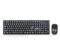 Gembird KBS-W-01 clavier RF sans fil QWERTY Anglais Black - Claviers (Standard, Sans fil, RF sans fil, QWERTY, Black, Souris incluse)