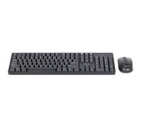 Gembird KBS-W-01 - Ensemble clavier et souris - sans fil - 2.4 GHz - US - noir Noir G