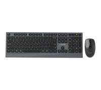 Gembird KBS-WPS-02 Pack clavier souris maison/bureau RF sans fil + Bluetooth QWERTY US International Noir